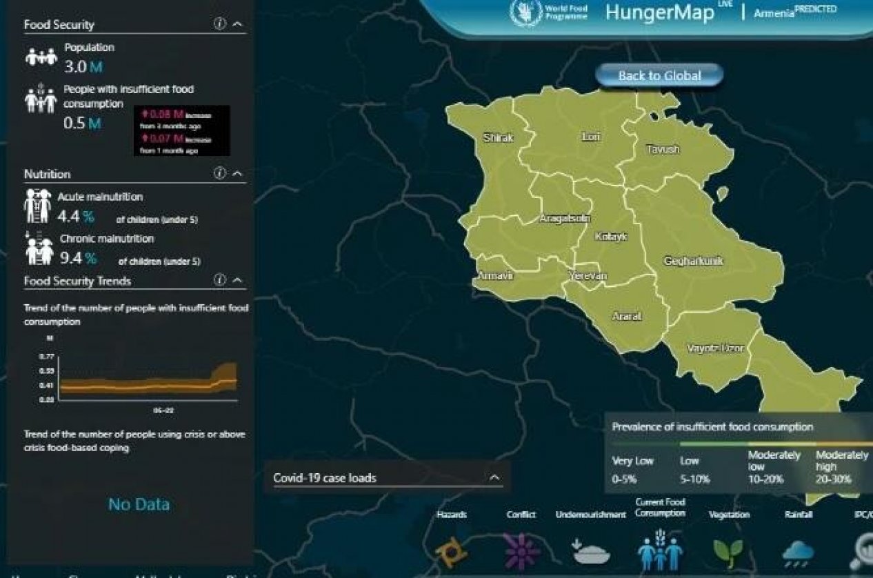 Every sixth Armenian resident undernourished