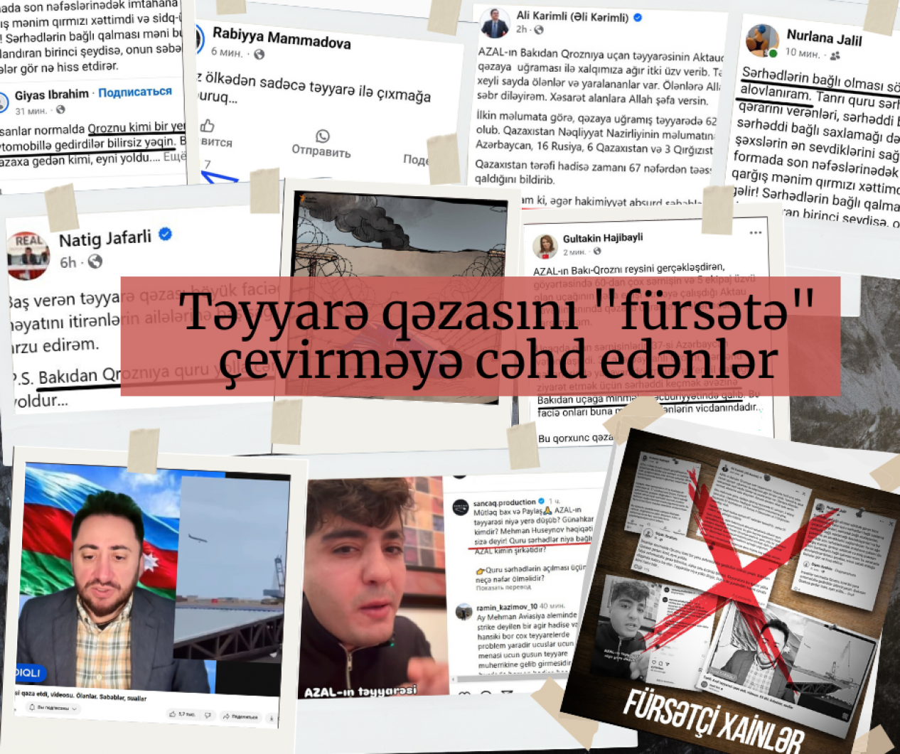 Təyyarə qəzasını "fürsətə" çevirməyə cəhd edənlər