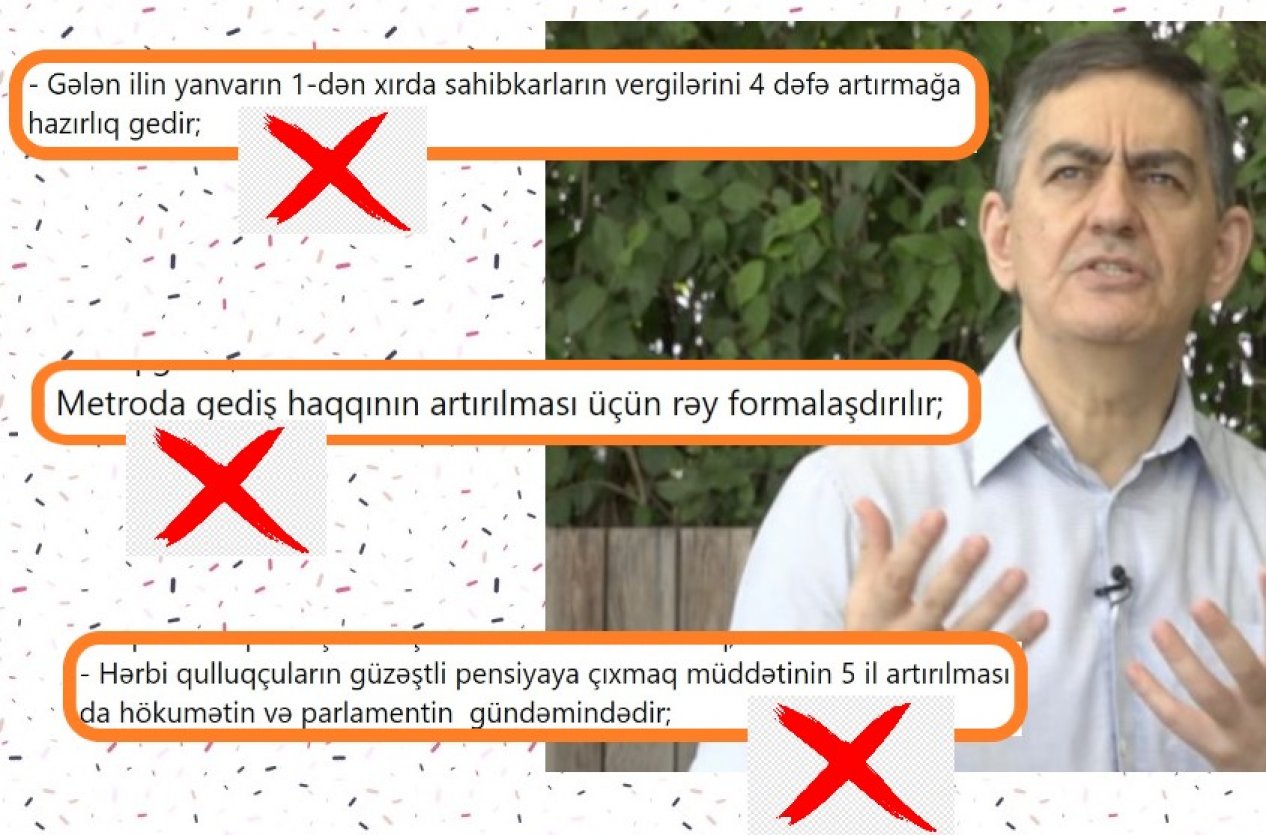 Əli Kərimlinin bir statusunda 3 saxta iddia