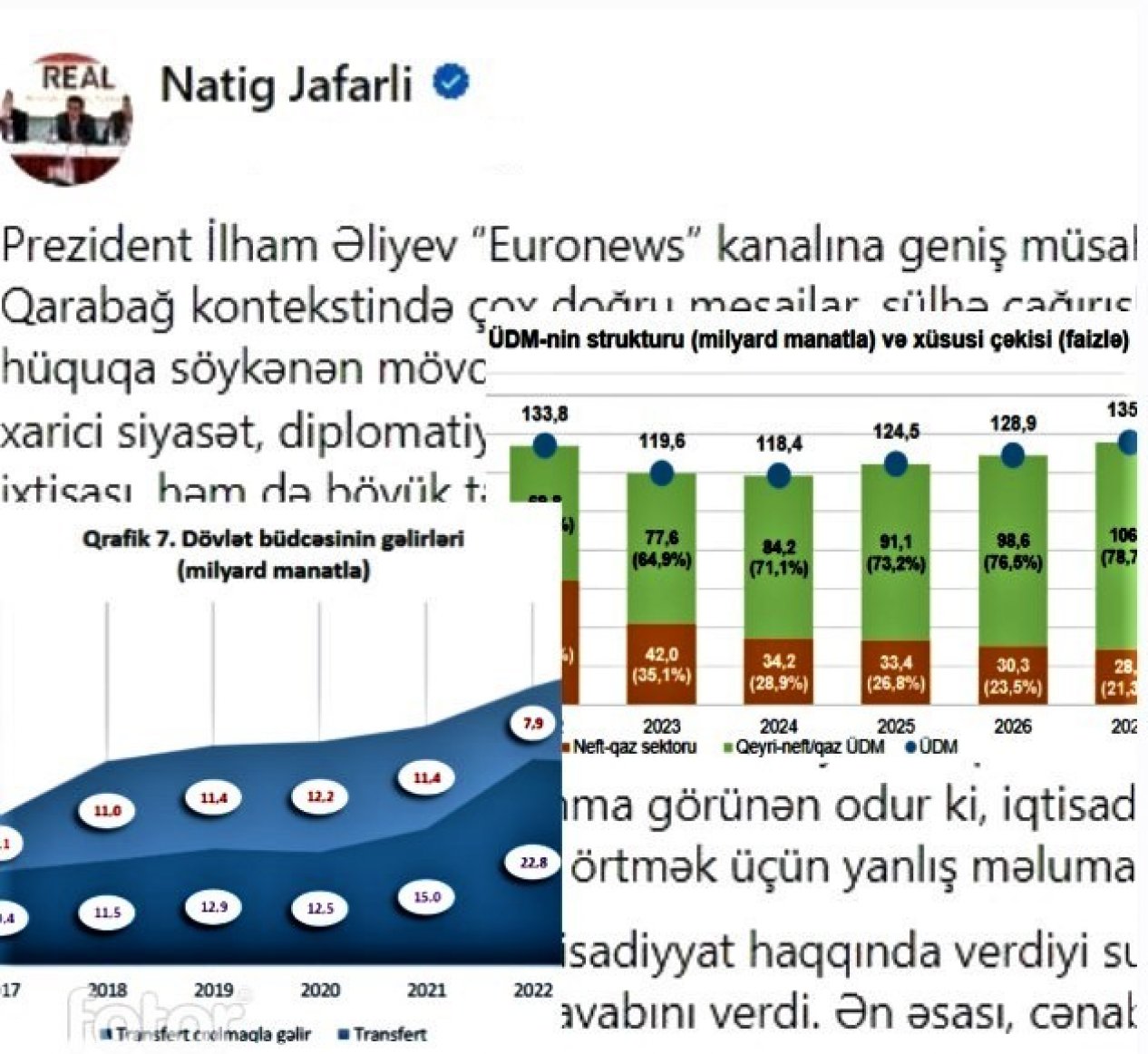 Natiq Cəfərlinin reallıqdan kənar “iqtisadi risk” anlayışı