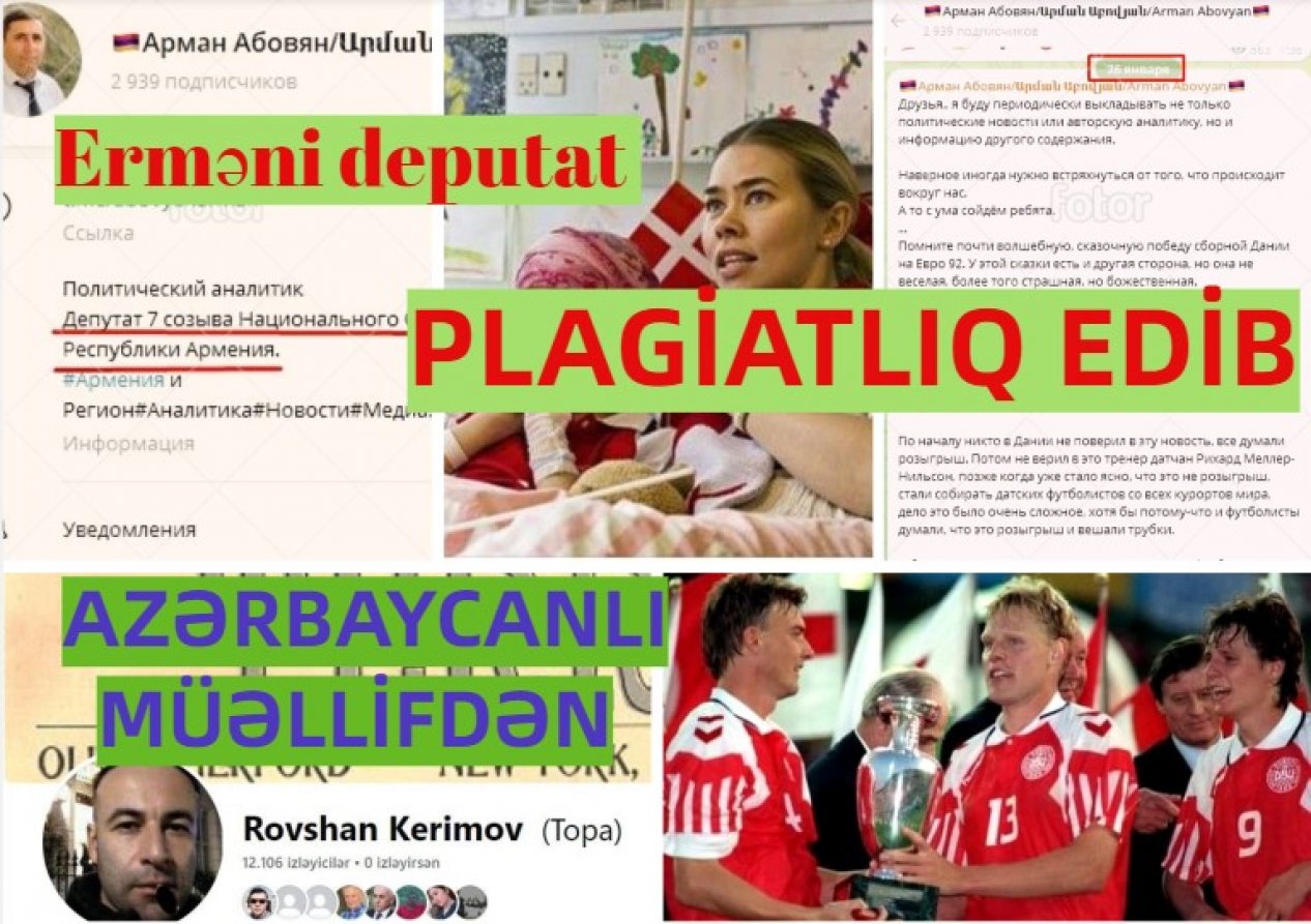 Erməni deputat azərbaycanlı müəllifdən plagiatlıq edib-FAKT