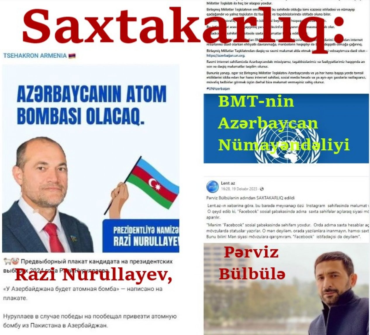 Saxtakarlıq: Razi Nurullayev, BMT-nin Azərbaycan Nümayəndəliyi və Pərviz Bülbüləyə qarşı