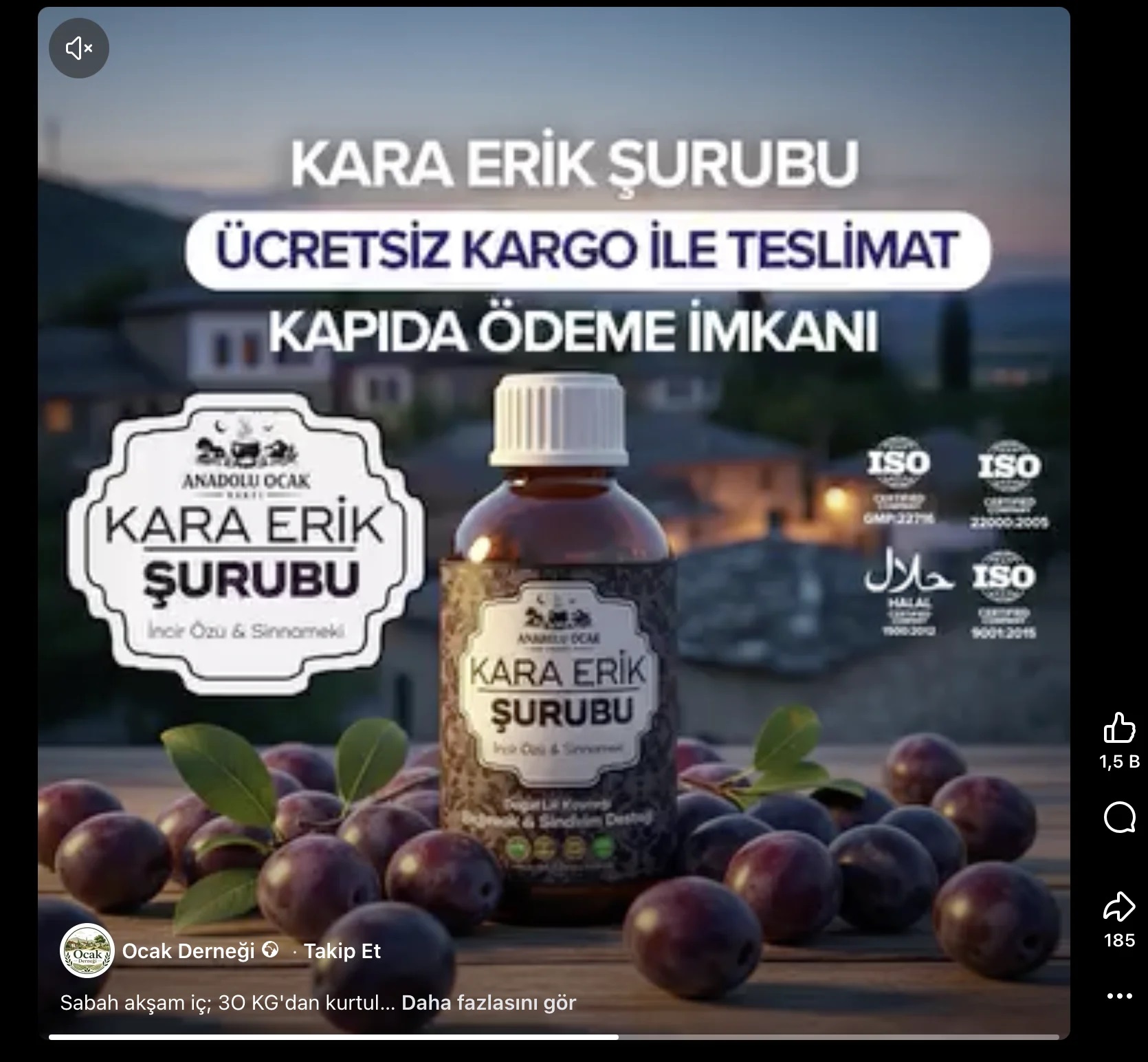 Deepfake haber videosu ardından görülen kara erik şurubu reklamı