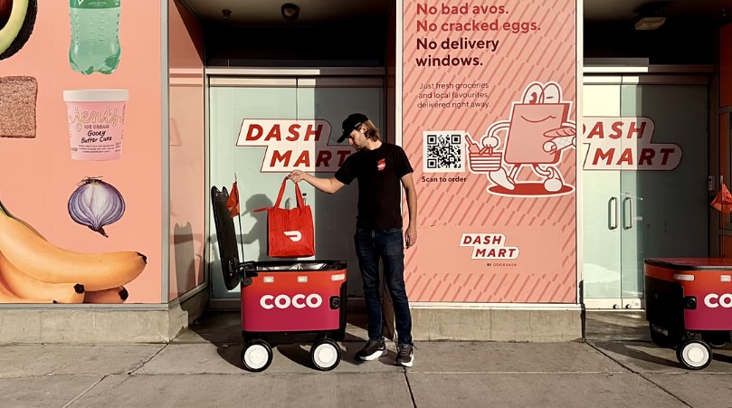 DoorDash and Coco Robotics are partnering to offer sidewalk robot delivery