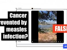 Catching measles does not protect against cancer