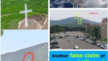 Another false claim of Armenians in int’l court: 50-meter cross near Khankendi demolished