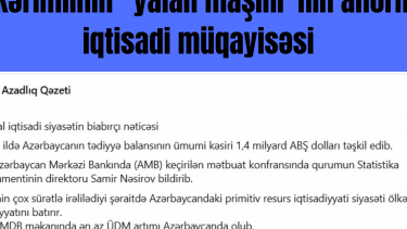 Əli Kərimlinin “yalan maşını”nın anormal iqtisadi müqayisəsi