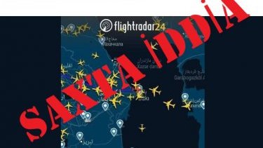 “Flightradar”-a istinadən yayılan iddia saxtadır