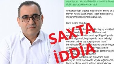 Rövşən Ağayevin “ölkədə ən azı 3 milyon nəfər vətəndaş dövlətin tibbi sığortasından məhrum olacaq” fikri yalandır