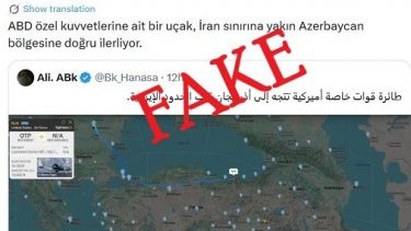 ABŞ təyyarələrinin Azərbaycana istiqamətlənməsi haqda növbəti saxta məlumat