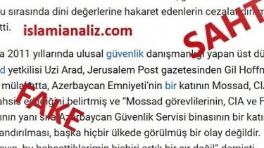 İran yanlısı sitelerde yayınlanan Uzi Aradla yapıldığı iddia edilen röportaj sahte