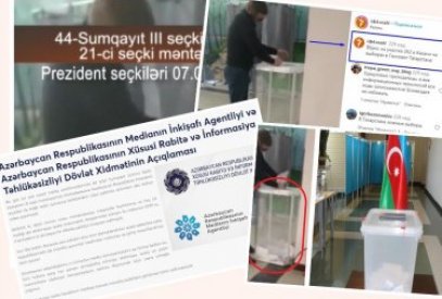 44 saylı Sumqayıt üçüncü Seçki Dairəsinin 21 saylı məntəqəsində qeydə alınmış video saxtadır