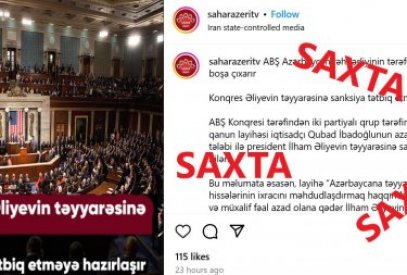 İranın “Səhər” kanalının Azərbaycanla bağlı növbəti yalanı ifşa olundu