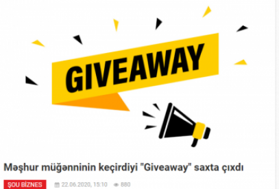 DİN-in saxtakarlıqla bağlı xəbərdarlığı və Azərbaycanda giveaway-ə niyə inam yoxdur?