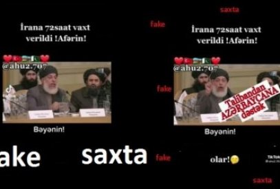 Taliban rəsmisinin İran və erməniləri hədələməsi ilə bağlı yayılan video saxtadır