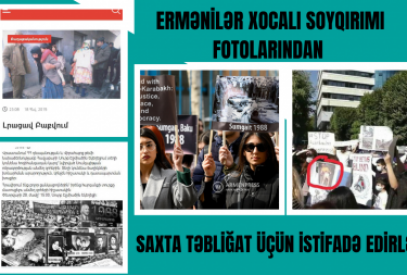 Ermənilər Xocalı soyqırımı fotolarından saxta təbliğat üçün istifadə edirlər