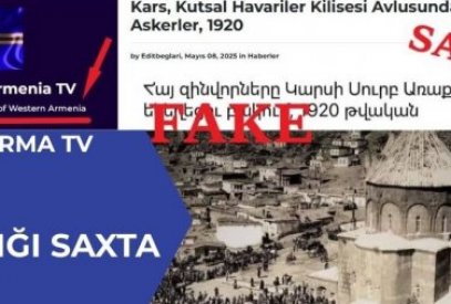 Ermənilərin qondarma TV kanalı və yaydıqları saxta fotonu araşdırdıq